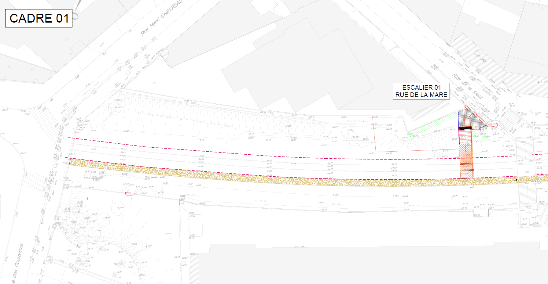 Aménagement de la Petite Ceinture dans le 20e (PC20) - Plan de masse