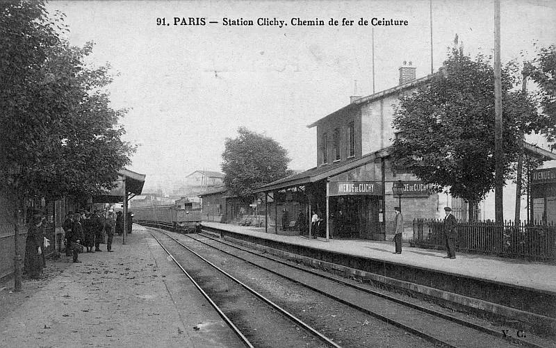Vue générale de la station de l'Avenue de Clichy 