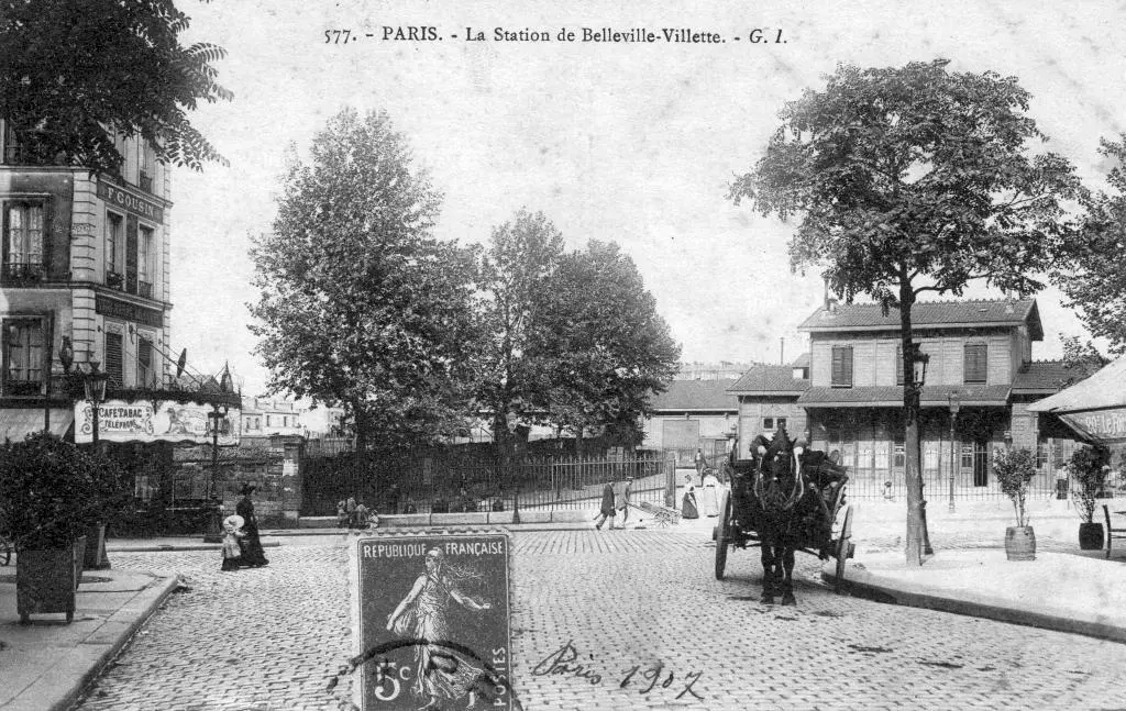 Vue générale de la station Belleville-Villette 