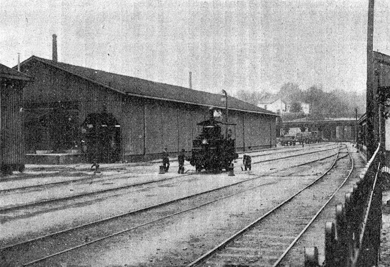 Vue de la gare aux marchandises de Belleville-Villette. 