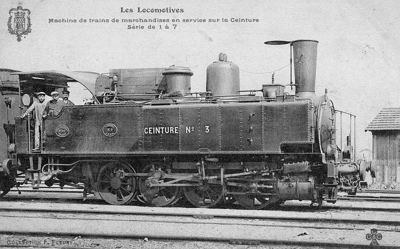 Locomotive 040T du chemin de fer de Ceinture, série 1 à 7. 