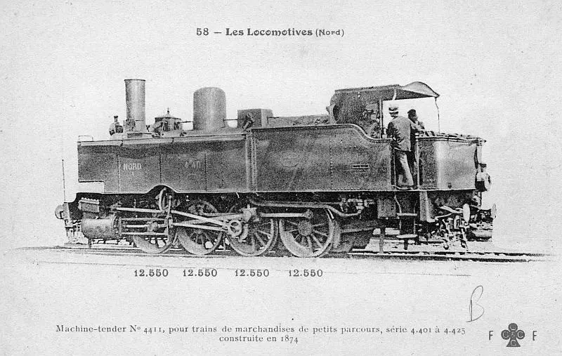 Locomotive 040 T du chemin de fer du Nord. 