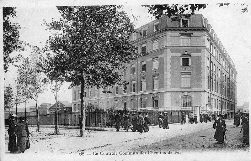 Le raccordement de Courcelles à la hauteur de la porte d'Asnières. 