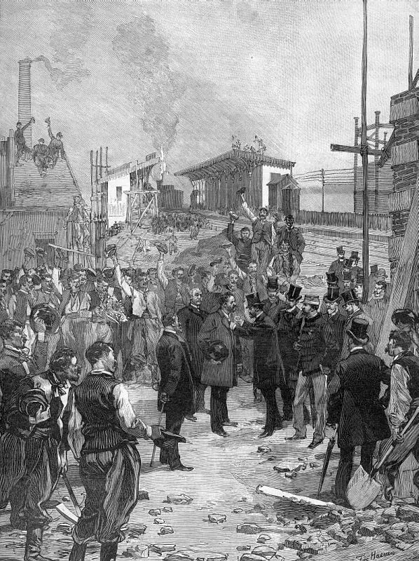 Visite du Président de la République aux travaux de la Petite Ceinture.