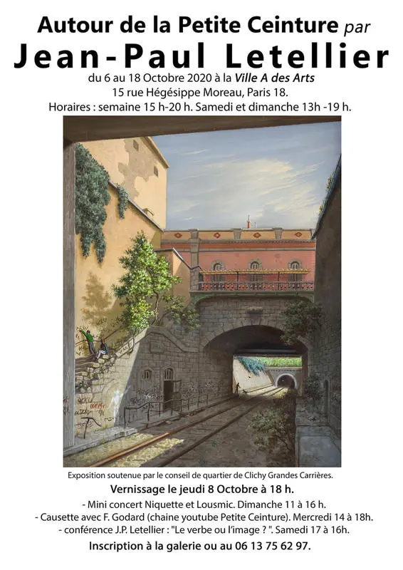 Affiche de l'exposition « Autour de la Petite Ceinture » d'octobre 2020