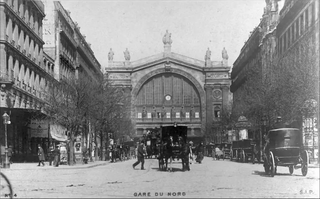 La gare du Nord et le boulevard de Denain à la Belle Époque