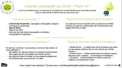 Descriptif du chantier participatif de la rue Didot 