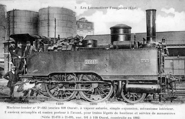 Locomotive 120T dite « Bicyclettes » de la Compagnie de l'Ouest