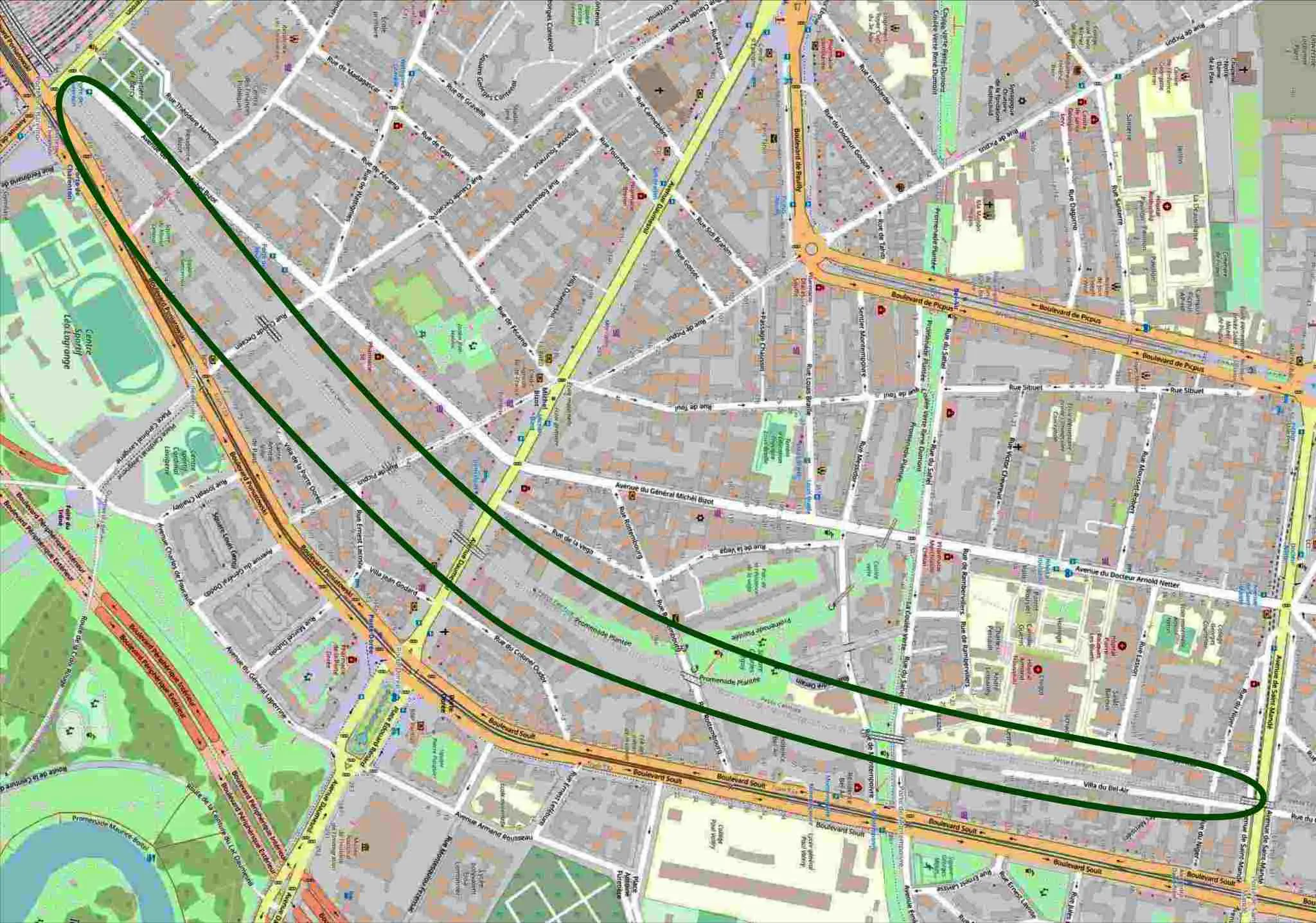 Situation de la promenade du 12e