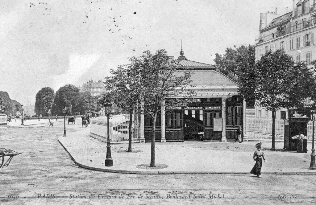 Vue de la station Port-Royal du RER B vers 1900